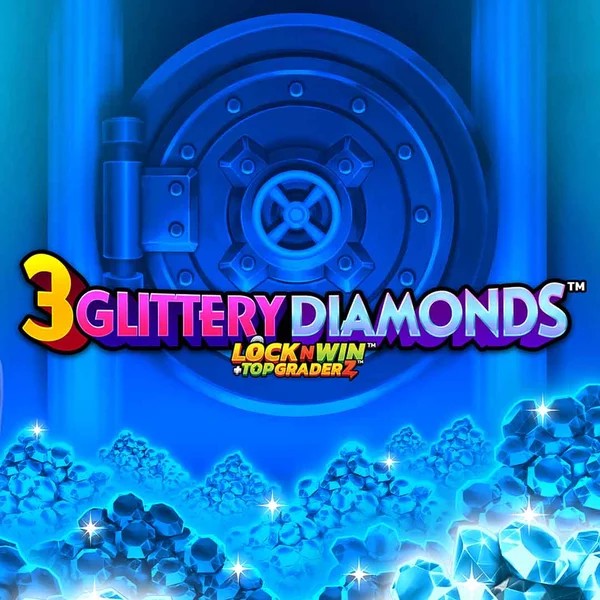 3 Glittery Diamonds game by PearFiction Studios – logo hosted on Goldzino Casino