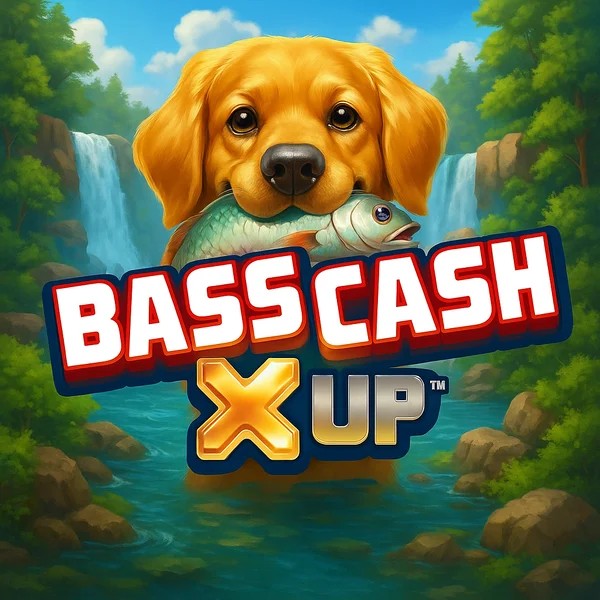 Official Slots logo: Bass Cash X UP by Alchemy Gaming at Goldzino Casino