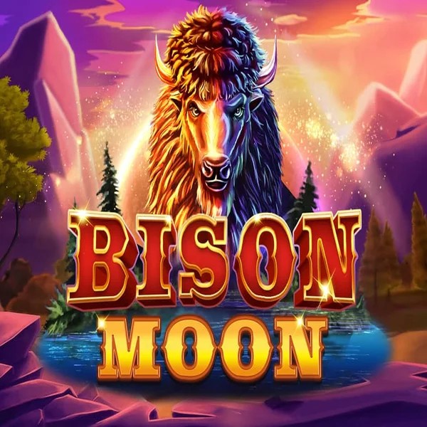 Bison Moon slot logo by Northern Lights Gaming at Goldzino Casino