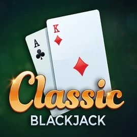 Classic Blackjack online game logo by Red Tiger Gaming on goldzinocasinoo.com