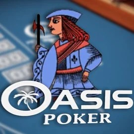Oasis Poker slot icon by Nucleus Gaming, available at Goldzino Casino