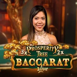 Prosperity Tree Baccarat slot visual from Evolution available on goldzinocasinoo.com