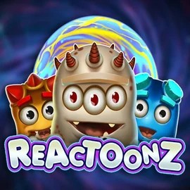 Slots logo of Reactoonz from Play'n GO at Goldzino Casino