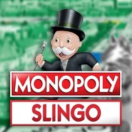 Slingo Monopoly slot logo by Gaming Realms at Goldzino Casino