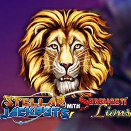 Jackpots logo of Stellar Jackpots with Serengeti Lions from Lightning Box Game at Goldzino Casino